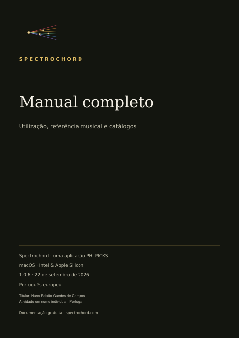 Capa do manual do Spectrochord